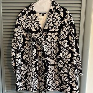 Dennis Basso Monochrome Patterned Jacket